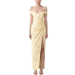 Sau Lee Womens  Mikaela Dress, Yellow